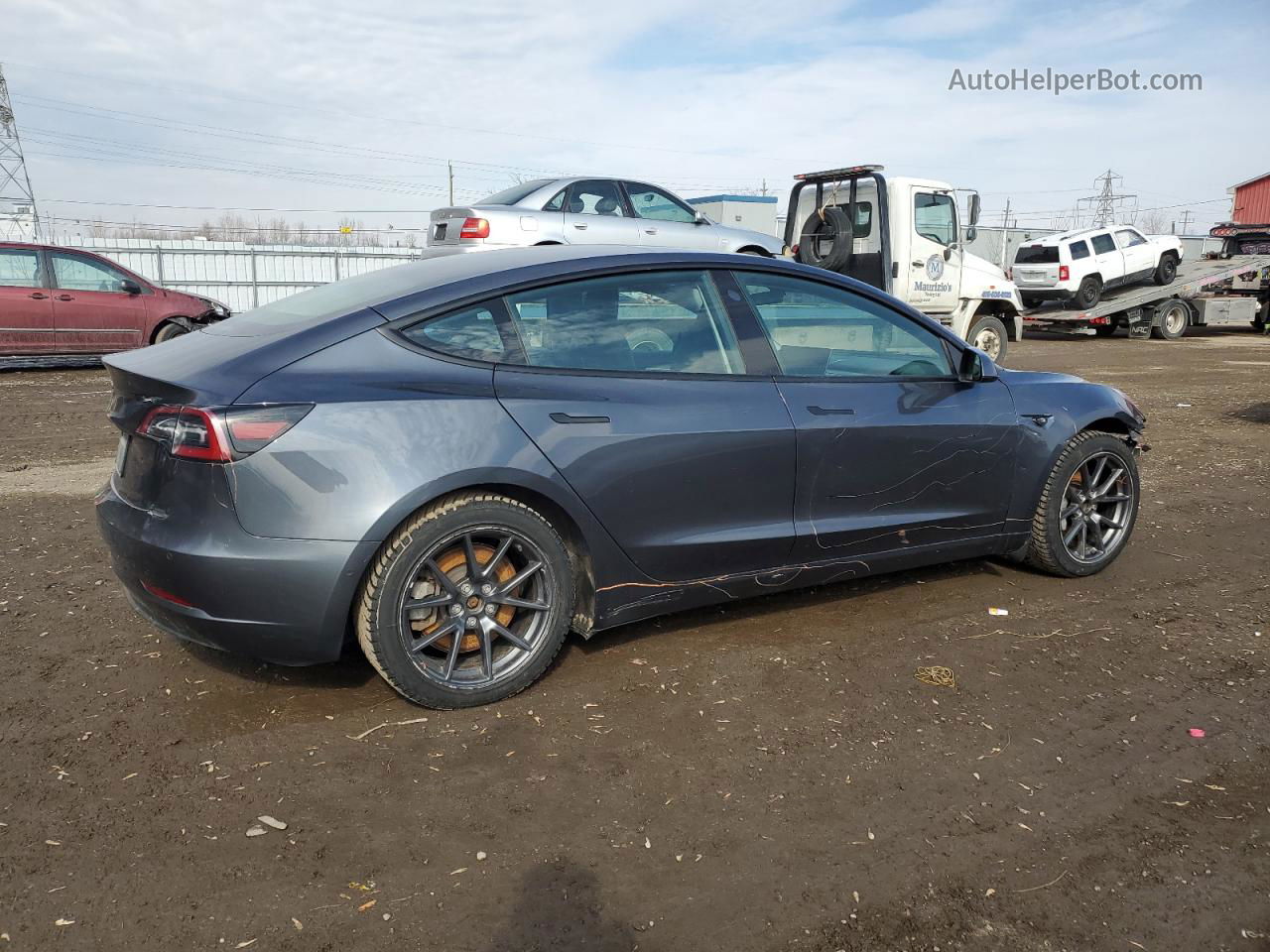 2021 Tesla Model 3  Gray vin: 5YJ3E1EA2MF973930