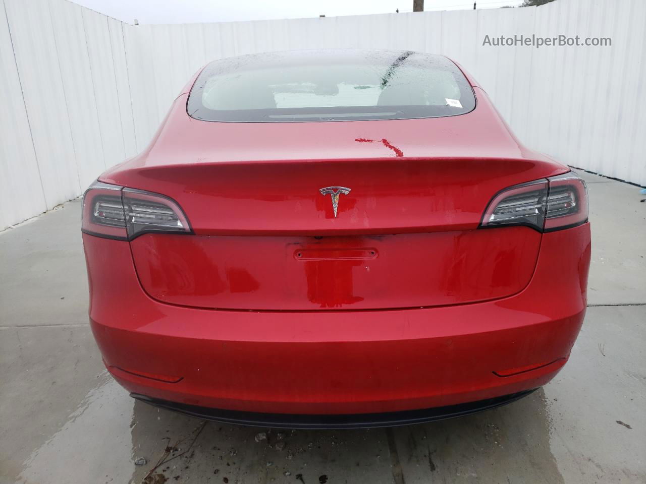 2022 Tesla Model 3  Red vin: 5YJ3E1EA2NF191287