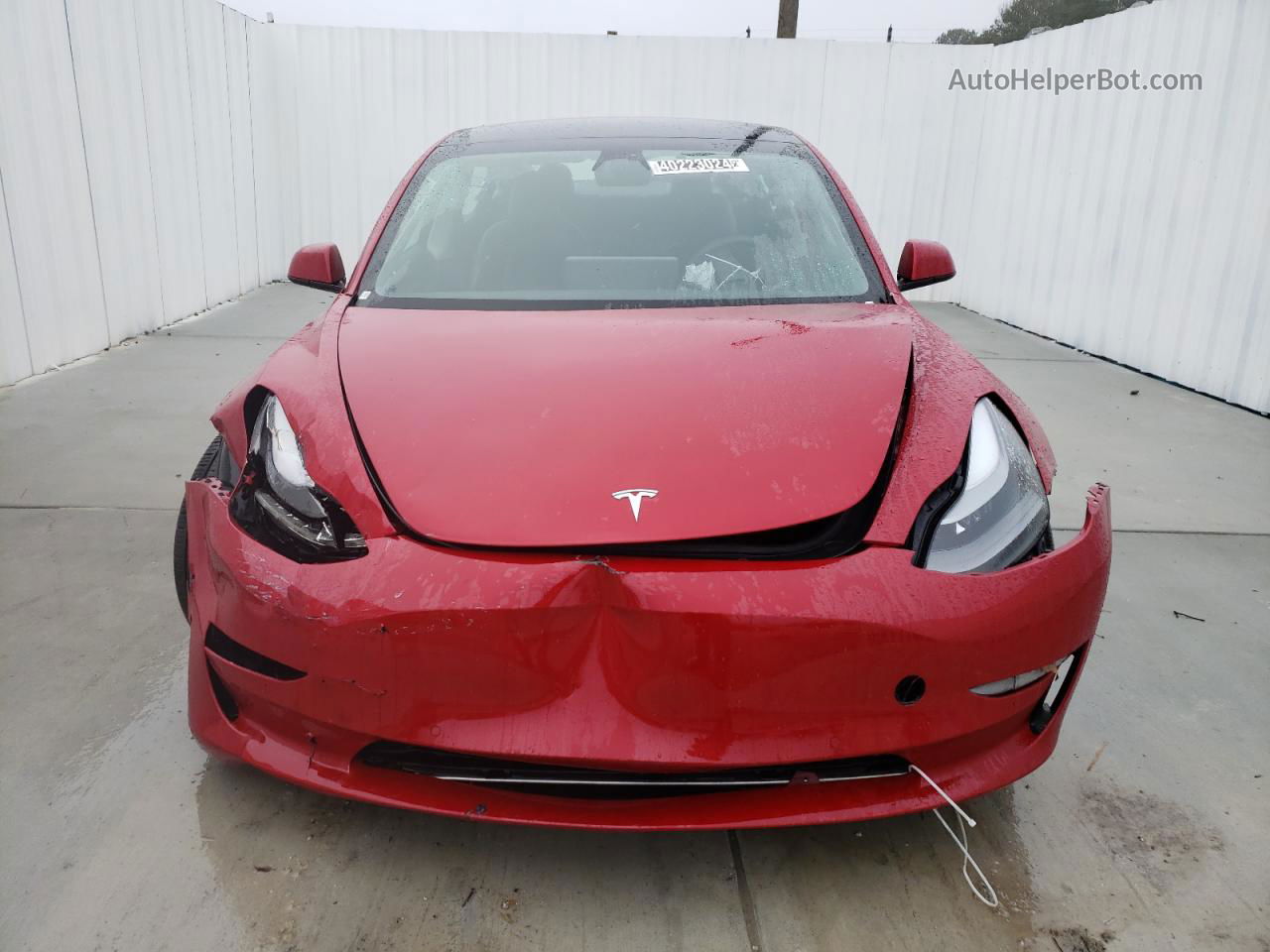 2022 Tesla Model 3  Красный vin: 5YJ3E1EA2NF191287