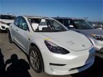 2022 Tesla Model 3  White vin: 5YJ3E1EA2NF248040