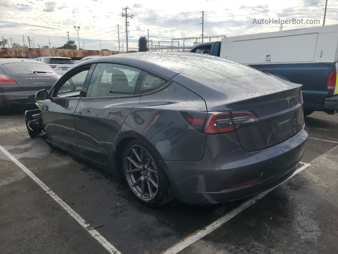 2022 Tesla Model 3  Gray vin: 5YJ3E1EA2NF286190