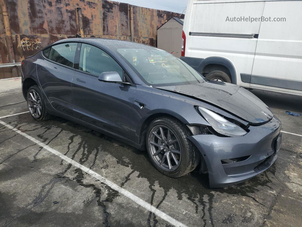 2022 Tesla Model 3  Gray vin: 5YJ3E1EA2NF286190