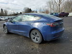 2022 Tesla Model 3  Blue vin: 5YJ3E1EA2NF287095