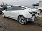 2022 Tesla Model 3  White vin: 5YJ3E1EA2NF326753