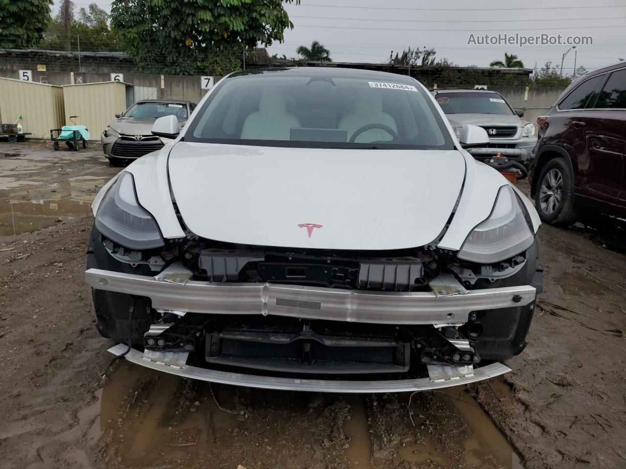 2022 Tesla Model 3  White vin: 5YJ3E1EA2NF326753