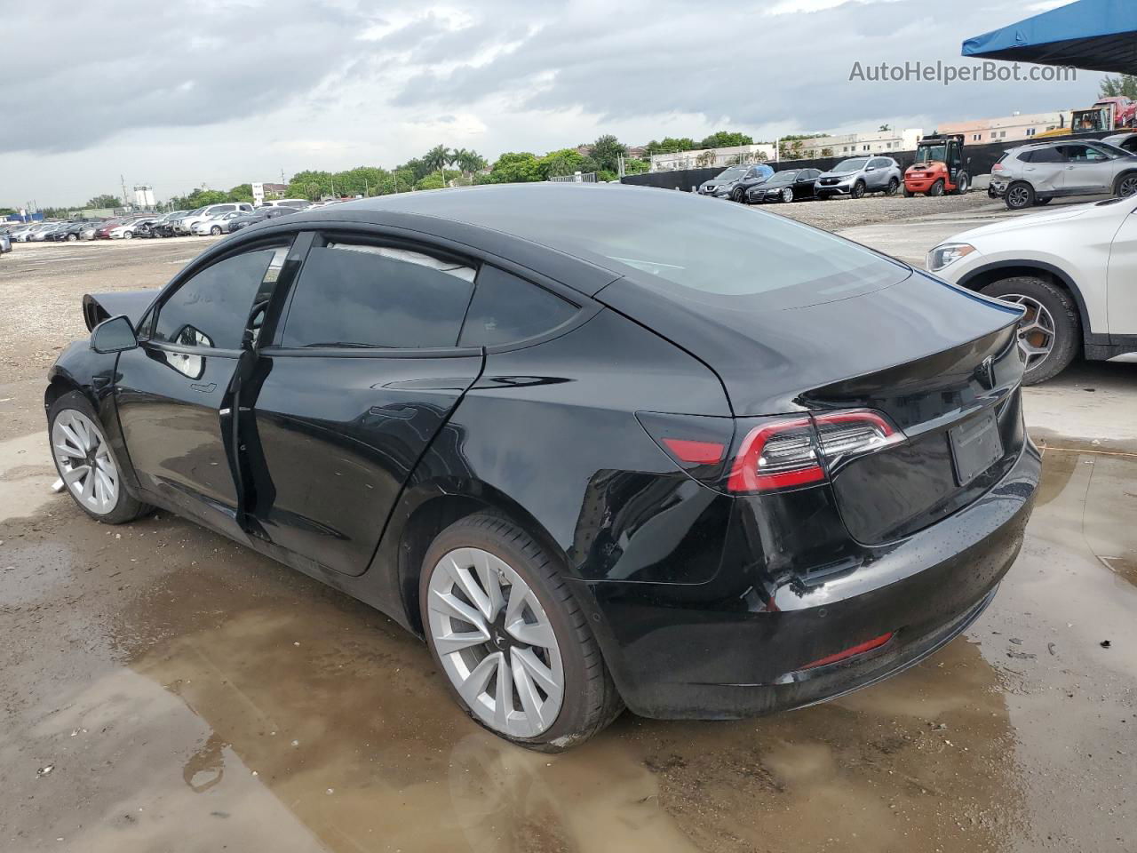 2022 Tesla Model 3  Black vin: 5YJ3E1EA2NF370221