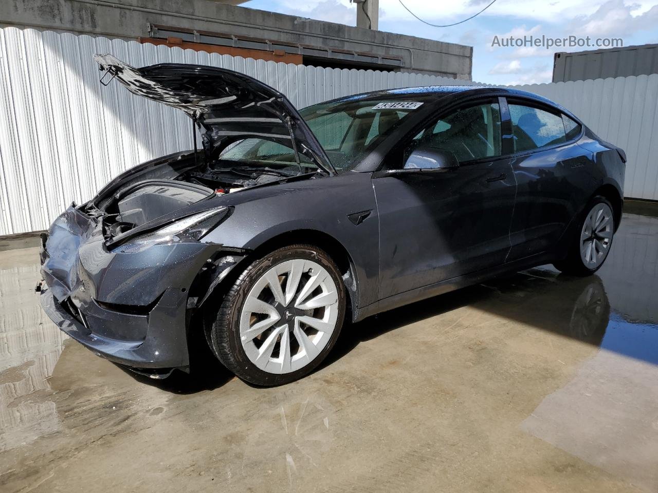 2022 Tesla Model 3  Угольный vin: 5YJ3E1EA2NF370655