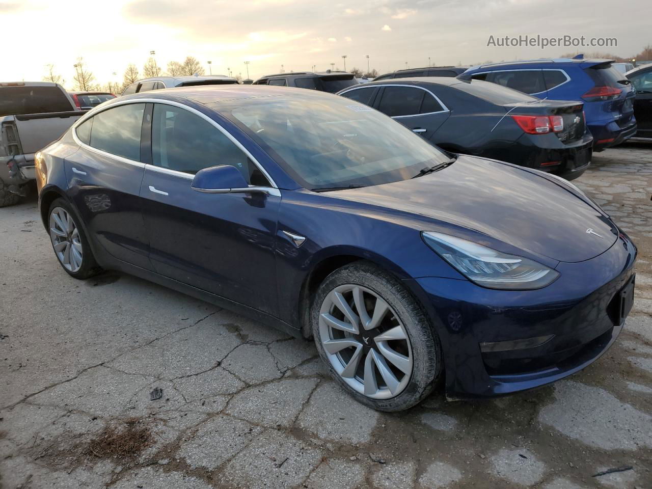 2018 Tesla Model 3  Blue vin: 5YJ3E1EA3JF008117