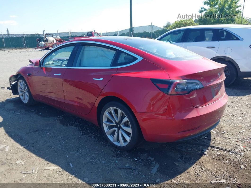 2018 Tesla Model 3 Range Battery Red vin: 5YJ3E1EA3JF024513