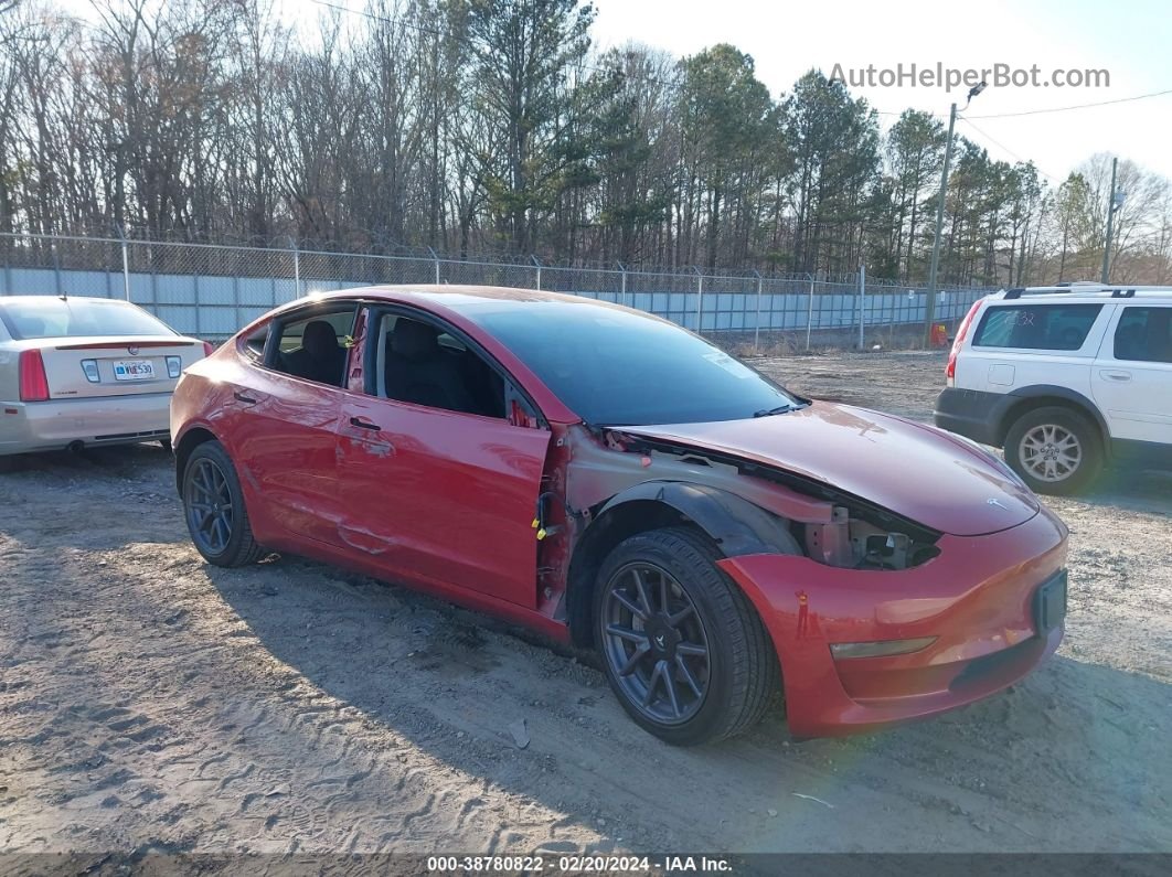 2018 Tesla Model 3 Long Range/mid Range Red vin: 5YJ3E1EA3JF025953