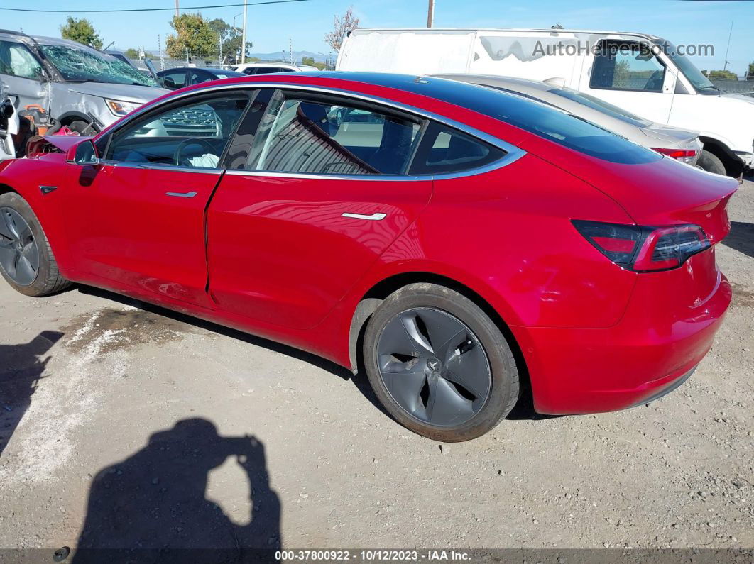 2018 Tesla Model 3 Range Battery Red vin: 5YJ3E1EA3JF047256