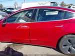 2018 Tesla Model 3 Range Battery Red vin: 5YJ3E1EA3JF047256