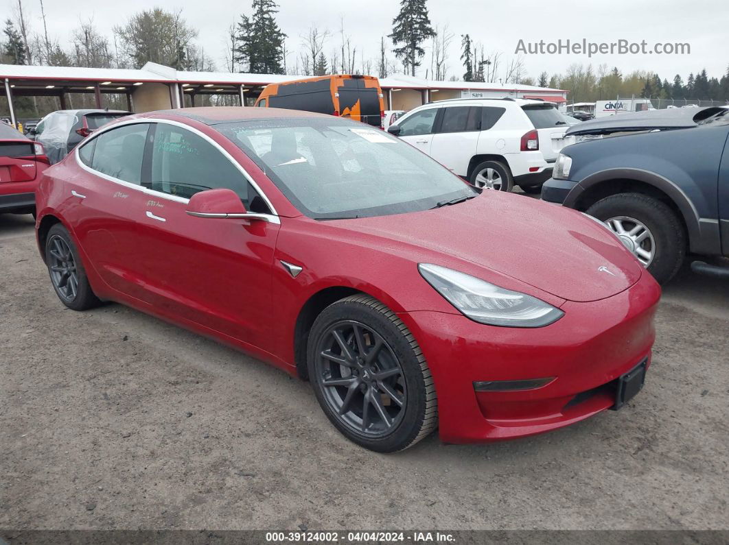 2018 Tesla Model 3 Long Range/mid Range Red vin: 5YJ3E1EA3JF051307