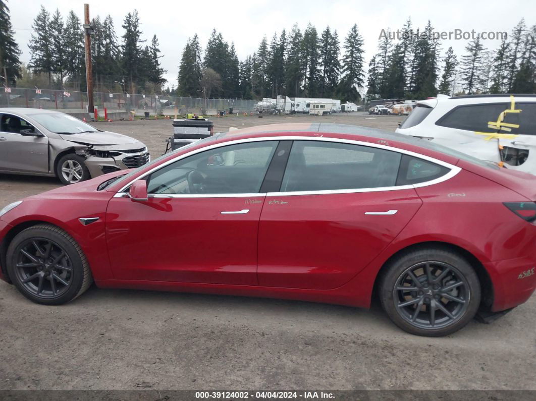 2018 Tesla Model 3 Long Range/mid Range Red vin: 5YJ3E1EA3JF051307