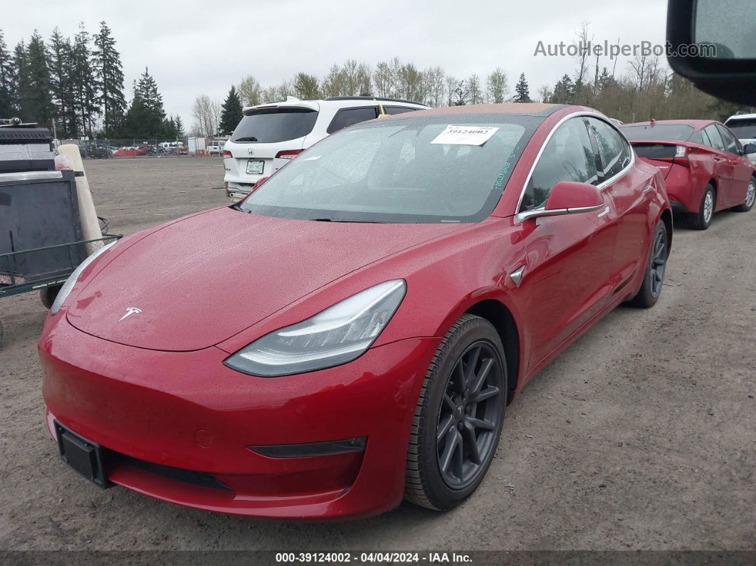 2018 Tesla Model 3 Long Range/mid Range Red vin: 5YJ3E1EA3JF051307