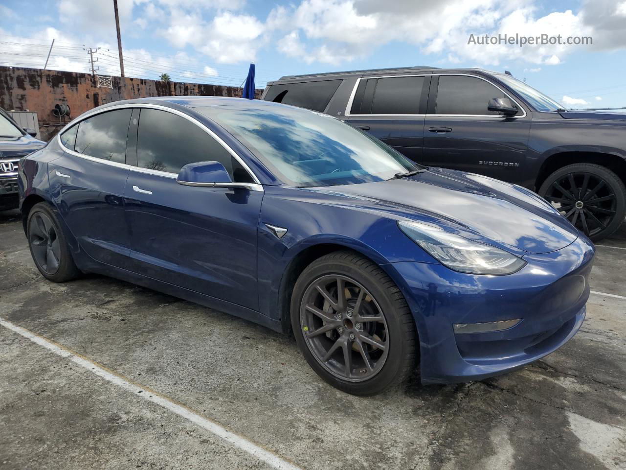 2018 Tesla Model 3  Синий vin: 5YJ3E1EA3JF124756
