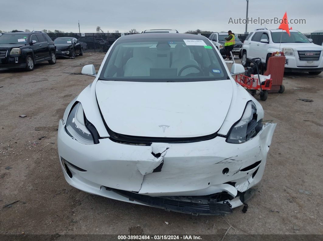 2018 Tesla Model 3 Long Range/mid Range White vin: 5YJ3E1EA3JF169616