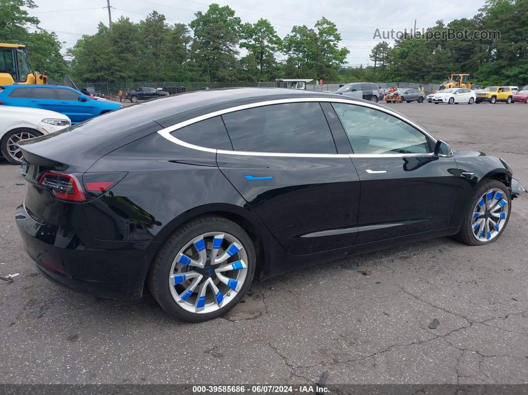 2018 Tesla Model 3 Long Range/mid Range Black vin: 5YJ3E1EA3JF176291