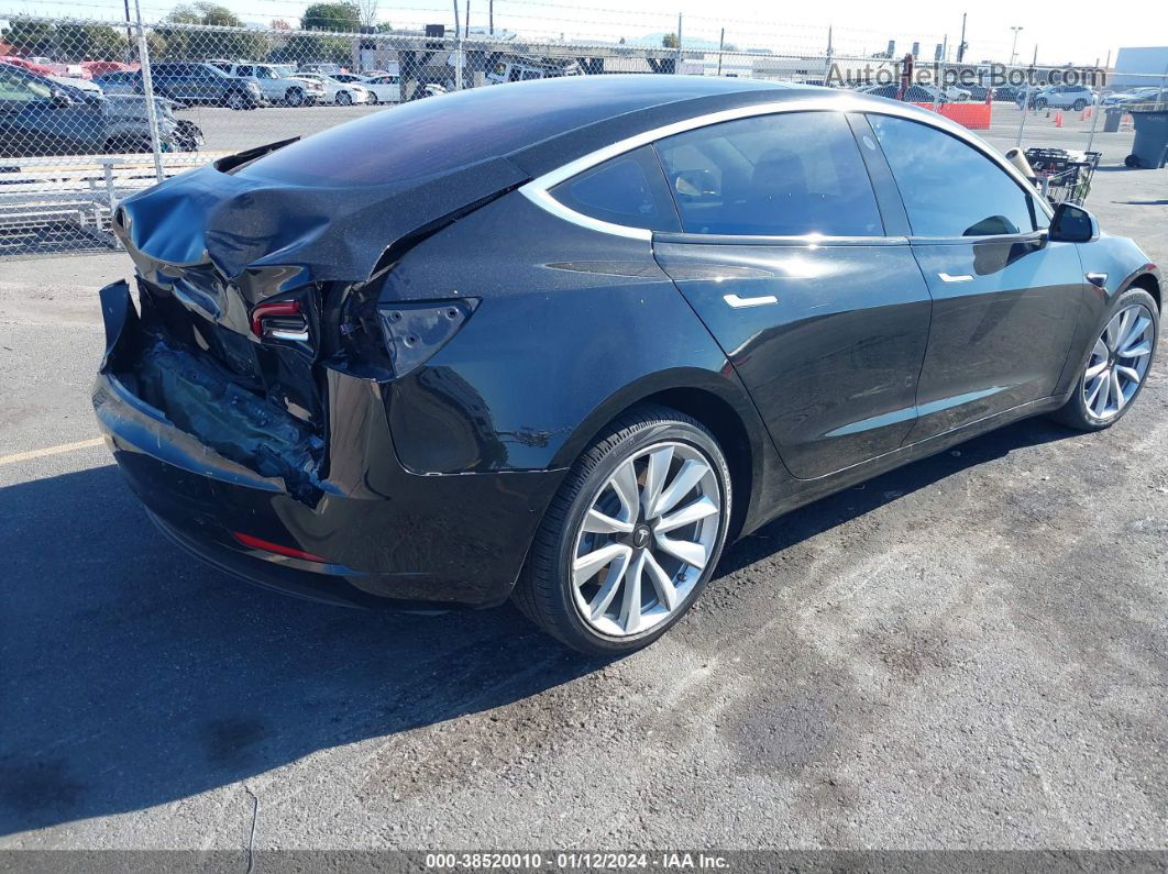 2018 Tesla Model 3 Long Range/mid Range Black vin: 5YJ3E1EA3JF179451