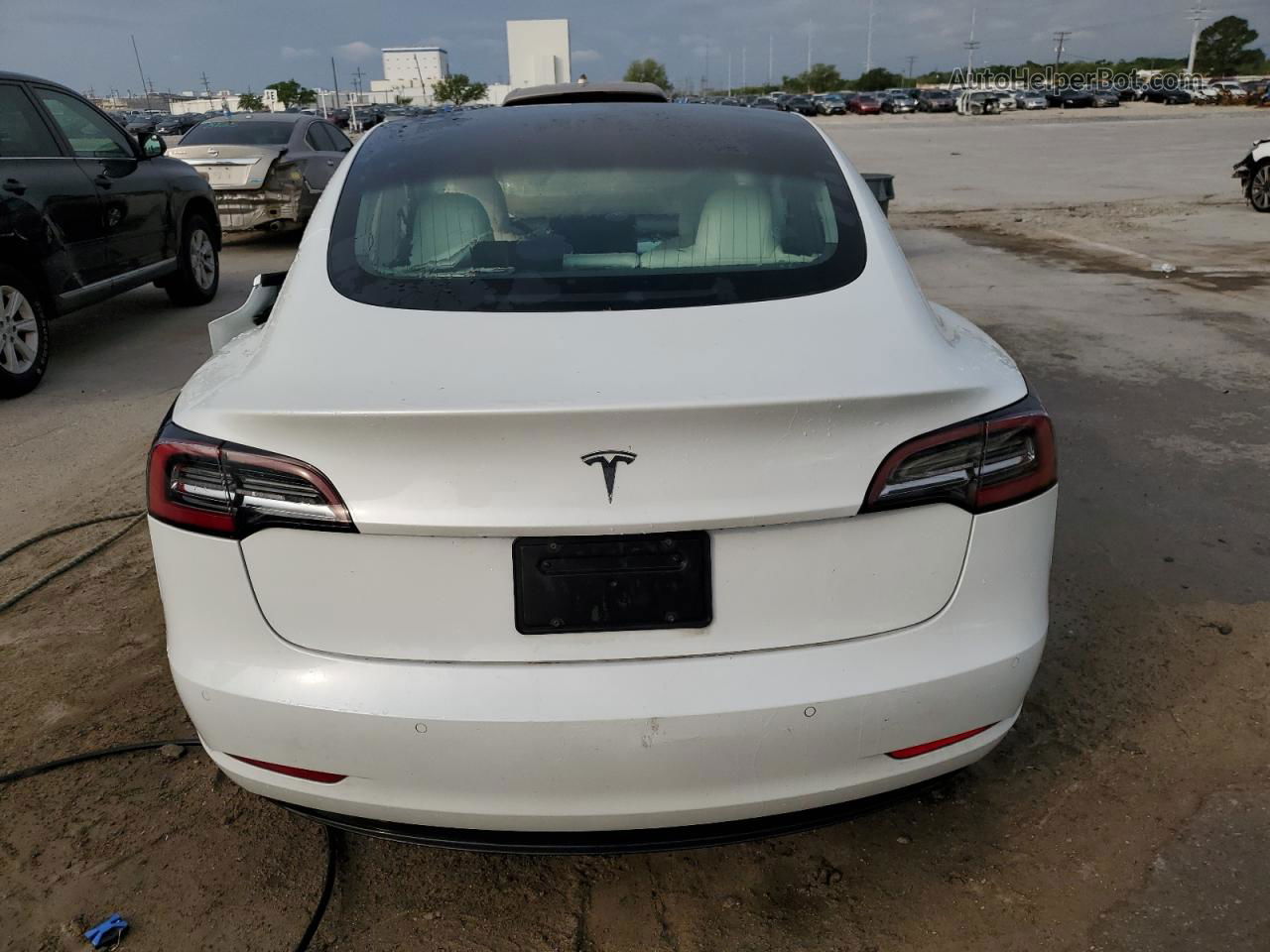 2019 Tesla Model 3  White vin: 5YJ3E1EA3KF302621