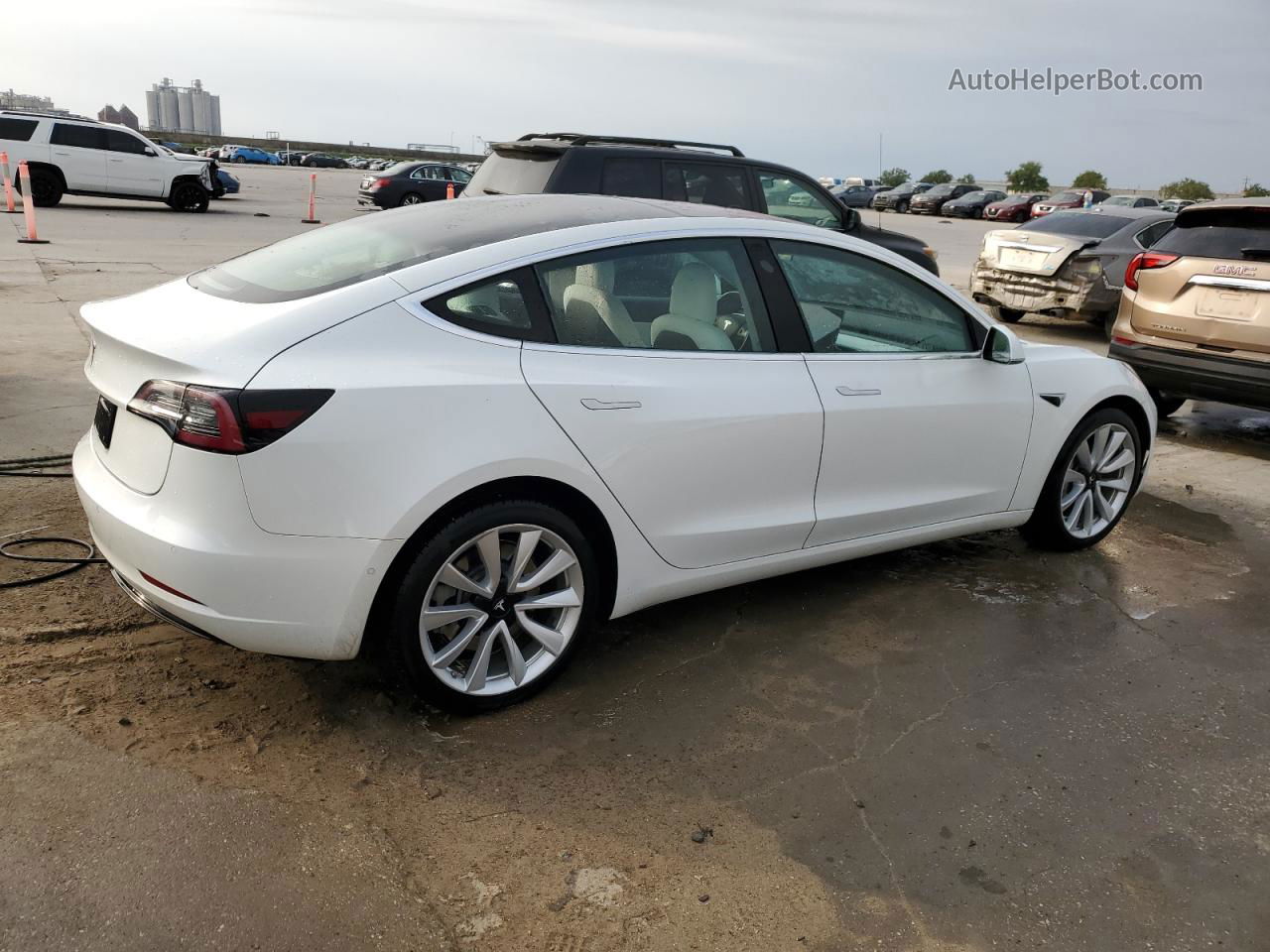 2019 Tesla Model 3  White vin: 5YJ3E1EA3KF302621