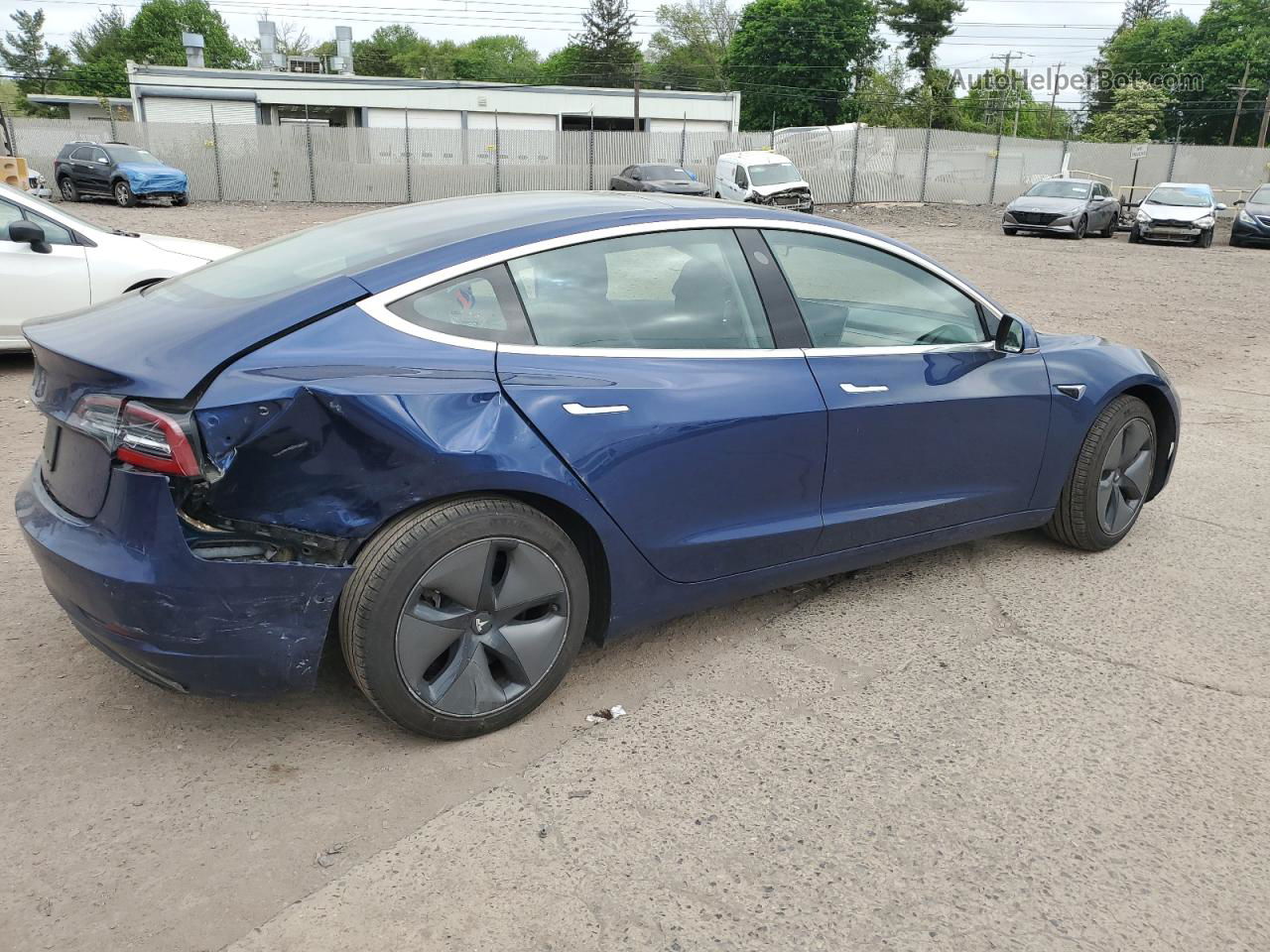 2019 Tesla Model 3  Blue vin: 5YJ3E1EA3KF309309