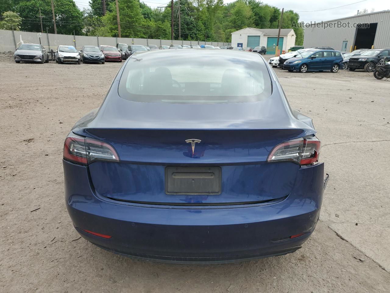 2019 Tesla Model 3  Синий vin: 5YJ3E1EA3KF309309