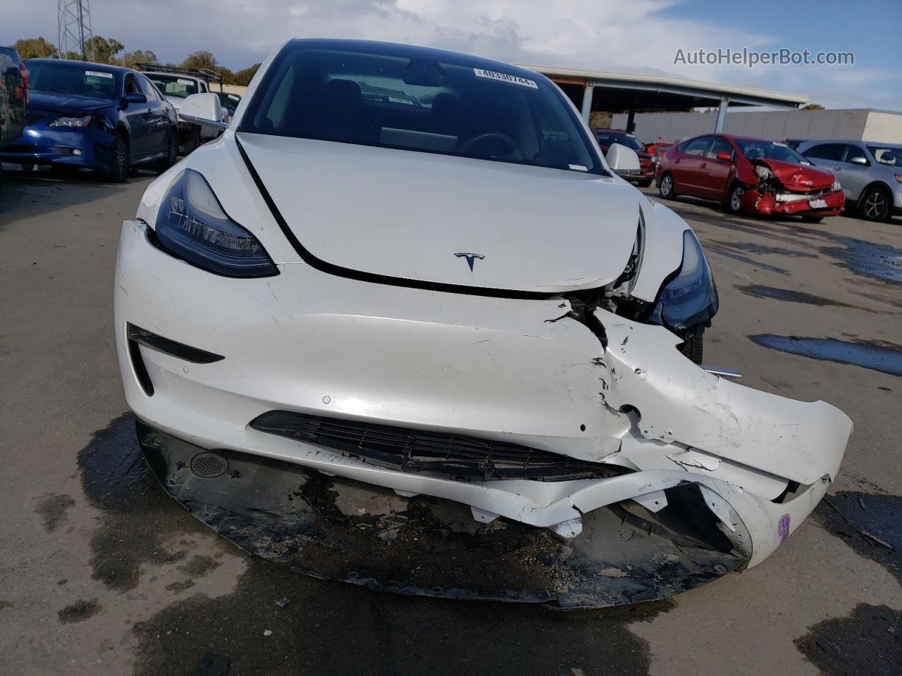 2019 Tesla Model 3  Белый vin: 5YJ3E1EA3KF397326