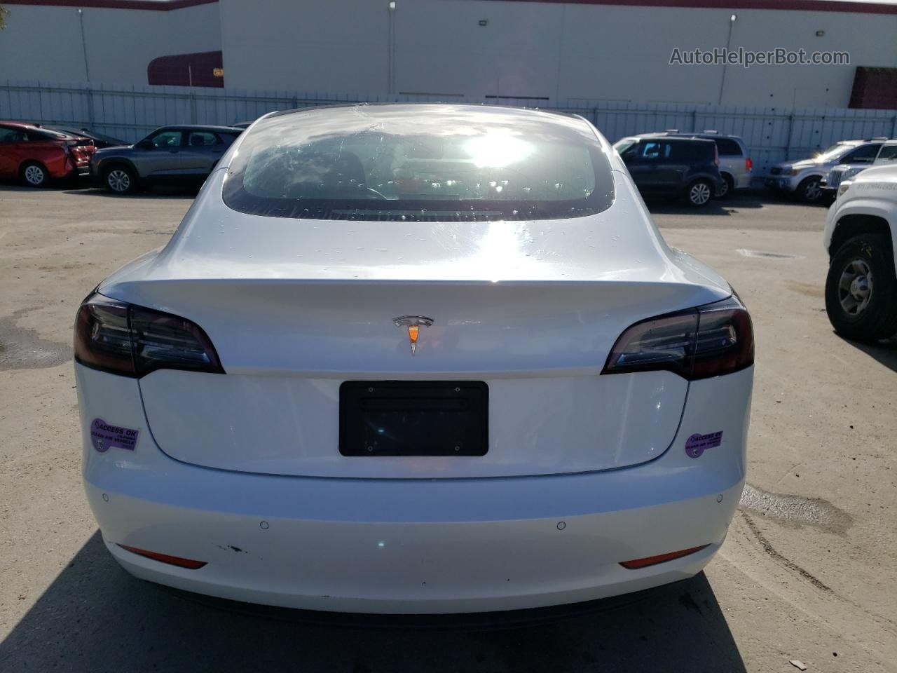 2019 Tesla Model 3  White vin: 5YJ3E1EA3KF397326