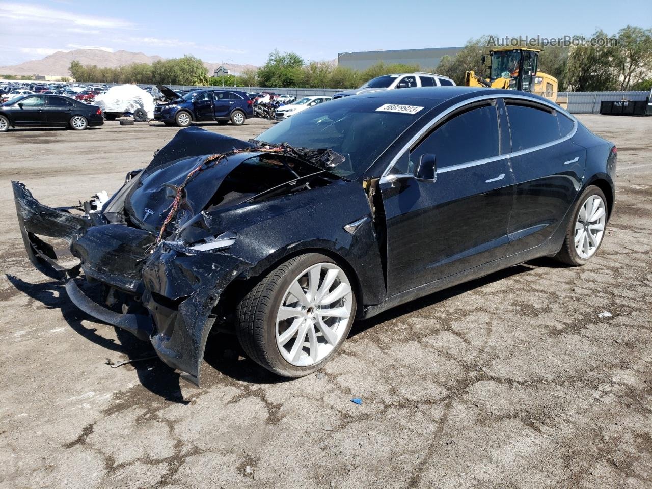2019 Tesla Model 3  Черный vin: 5YJ3E1EA3KF412567