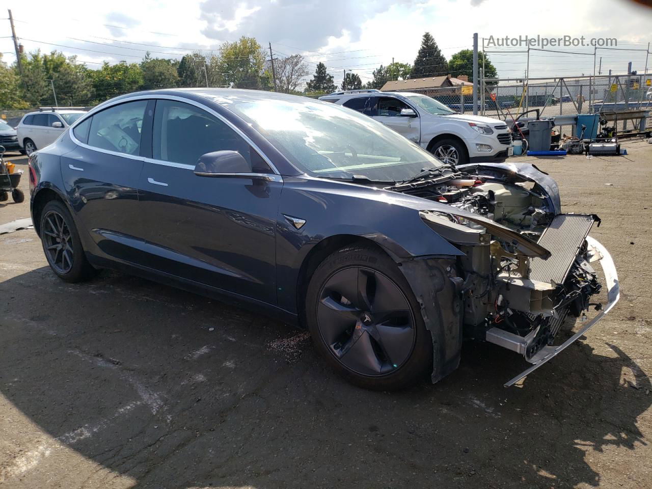 2019 Tesla Model 3  Gray vin: 5YJ3E1EA3KF416280