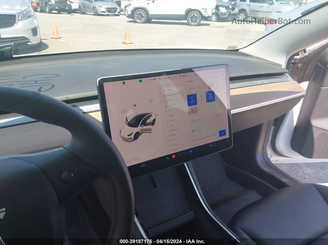 2019 Tesla Model 3   White vin: 5YJ3E1EA3KF427246