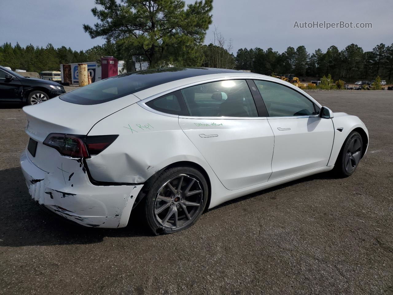 2020 Tesla Model 3  White vin: 5YJ3E1EA3LF504523