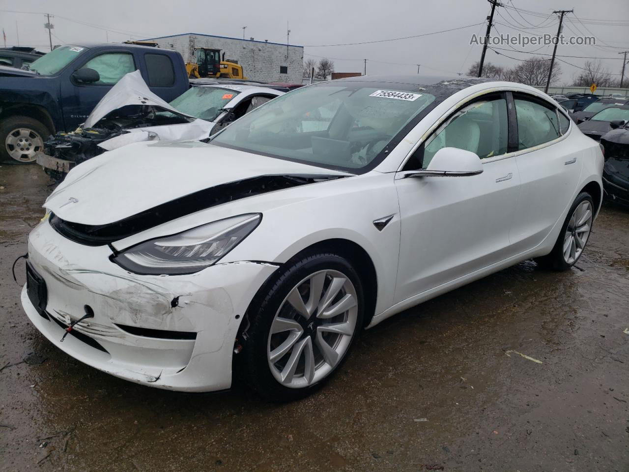 2020 Tesla Model 3  Белый vin: 5YJ3E1EA3LF616075