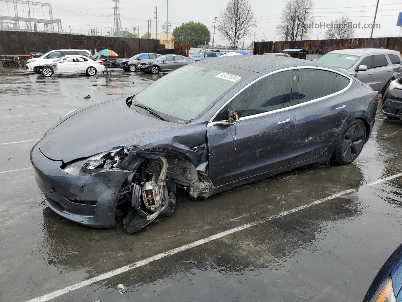 2020 Tesla Model 3  Gray vin: 5YJ3E1EA3LF662117