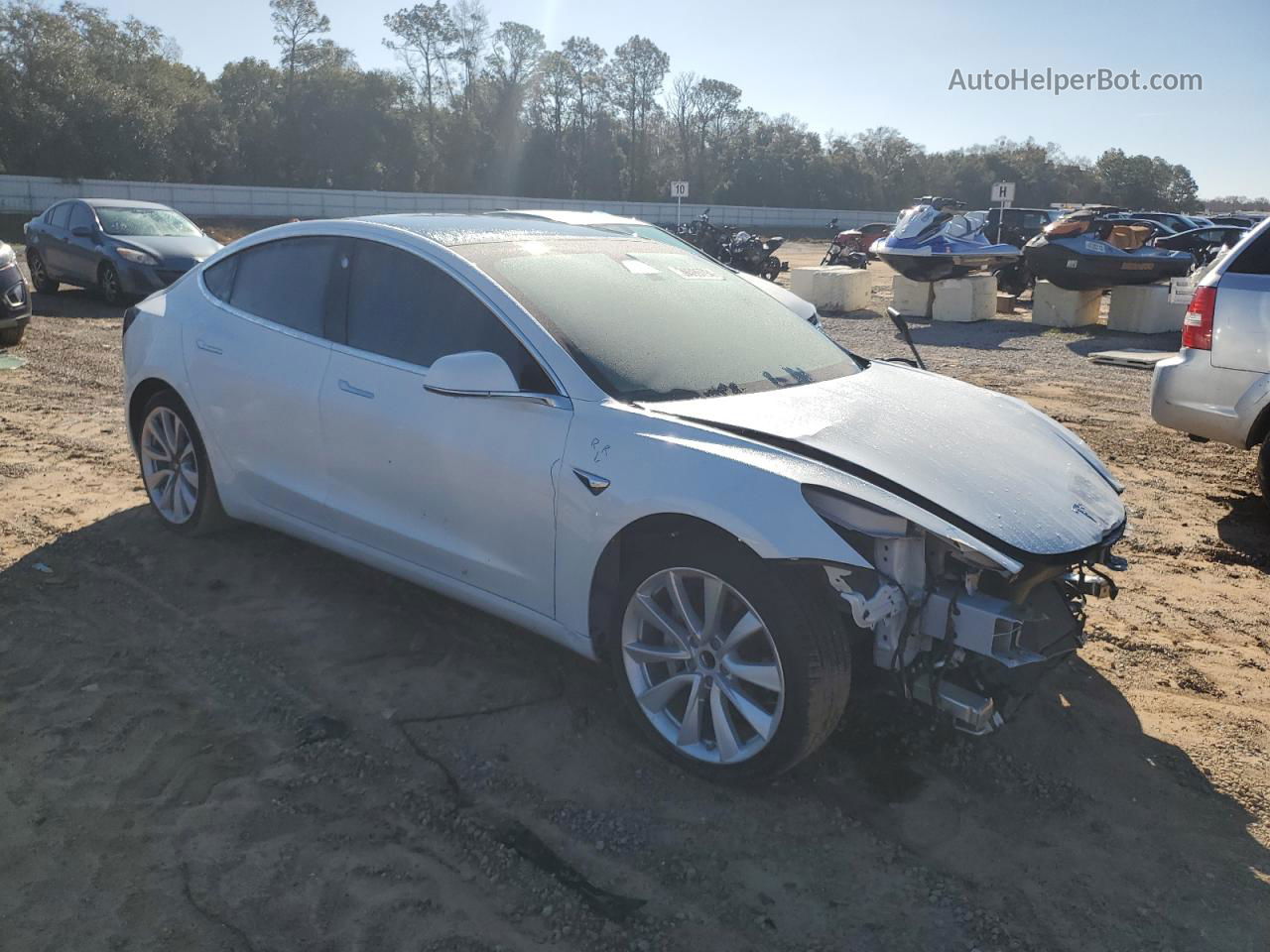 2020 Tesla Model 3  White vin: 5YJ3E1EA3LF741321