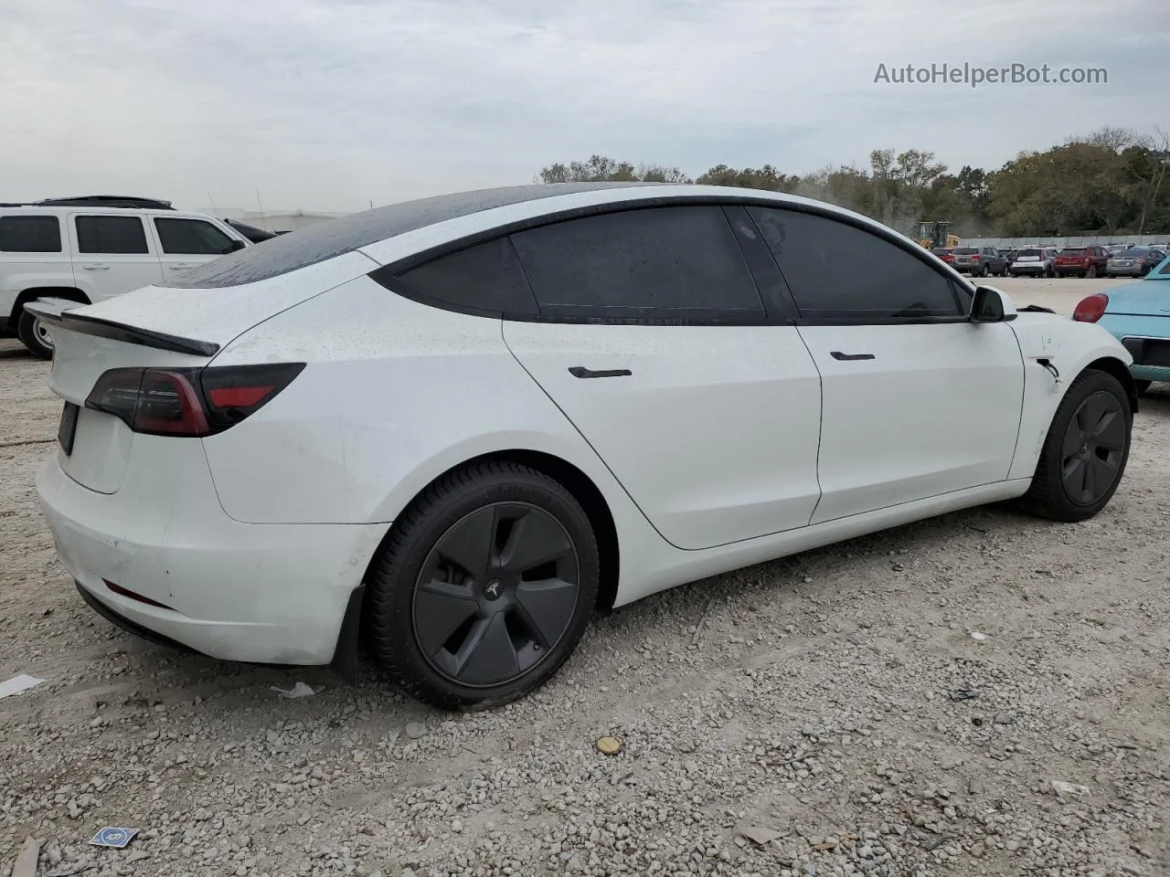 2021 Tesla Model 3  White vin: 5YJ3E1EA3MF017050