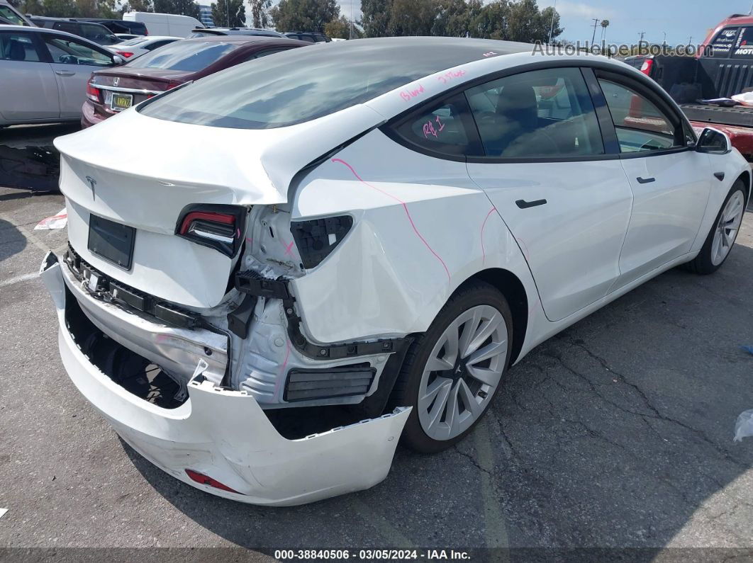 2021 Tesla Model 3 Standard Range Plus Rear-wheel Drive White vin: 5YJ3E1EA3MF020904