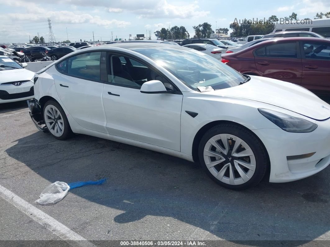 2021 Tesla Model 3 Standard Range Plus Rear-wheel Drive Белый vin: 5YJ3E1EA3MF020904