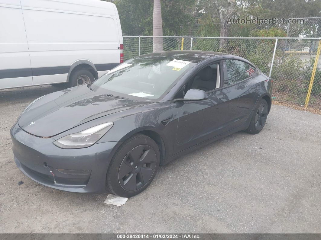 2021 Tesla Model 3 Standard Range Plus Rear-wheel Drive Серый vin: 5YJ3E1EA3MF047536