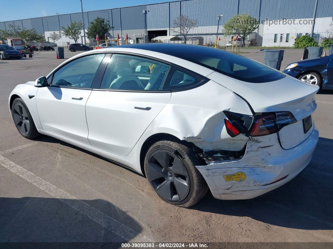 2021 Tesla Model 3 Standard Range Plus Rear-wheel Drive White vin: 5YJ3E1EA3MF073487