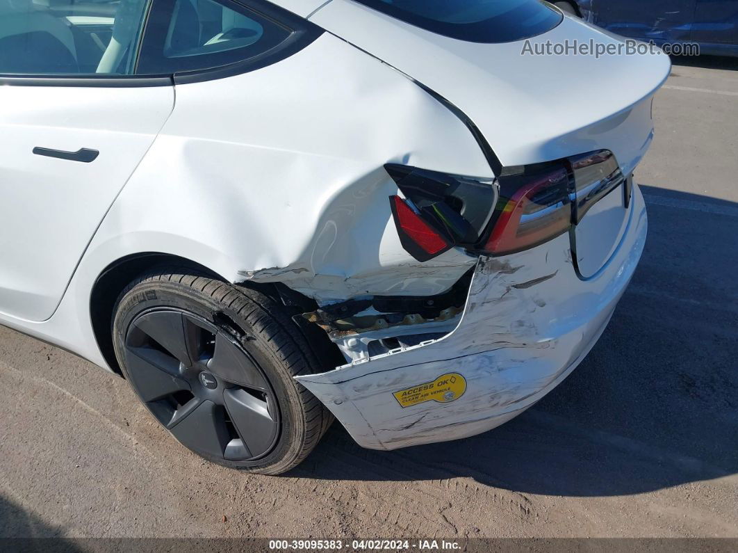 2021 Tesla Model 3 Standard Range Plus Rear-wheel Drive White vin: 5YJ3E1EA3MF073487