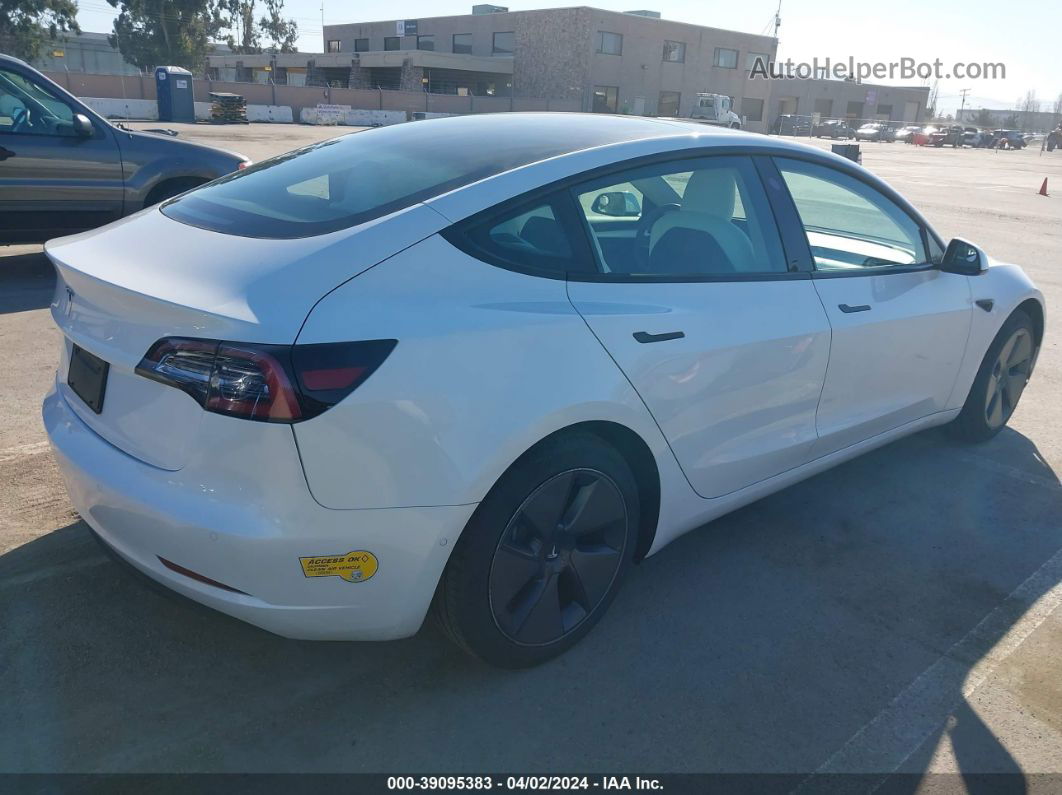 2021 Tesla Model 3 Standard Range Plus Rear-wheel Drive White vin: 5YJ3E1EA3MF073487