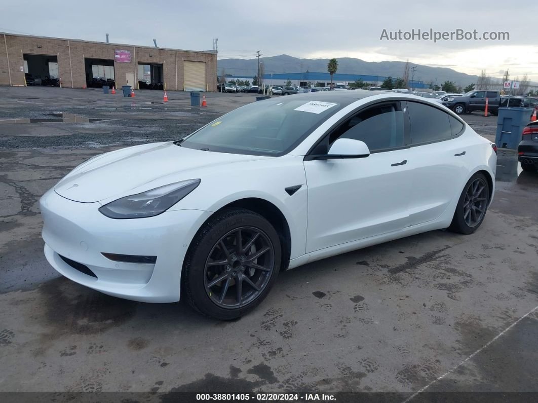 2021 Tesla Model 3 Standard Range Plus Rear-wheel Drive White vin: 5YJ3E1EA3MF078477