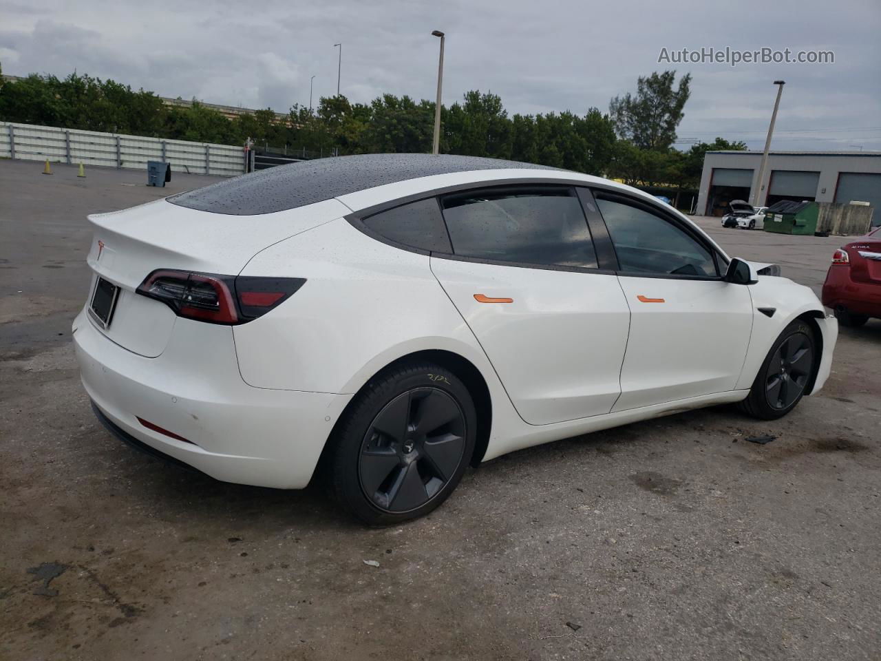 2021 Tesla Model 3  White vin: 5YJ3E1EA3MF085252