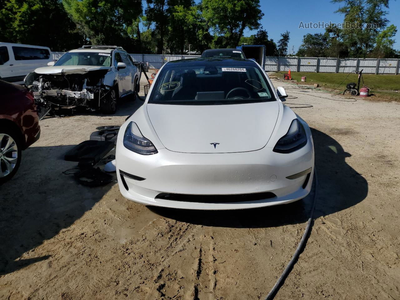 2021 Tesla Model 3  White vin: 5YJ3E1EA3MF854848