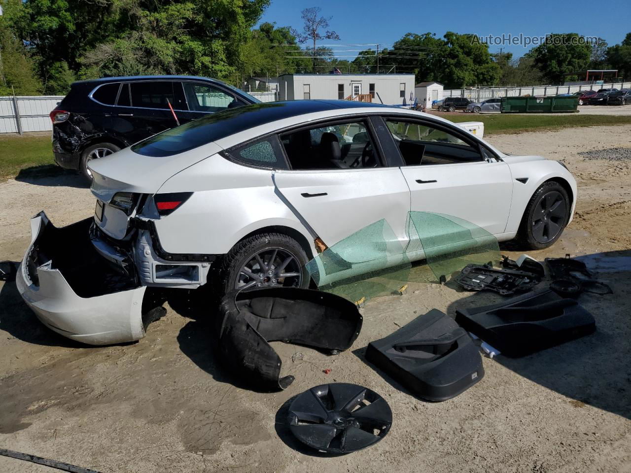 2021 Tesla Model 3  White vin: 5YJ3E1EA3MF854848