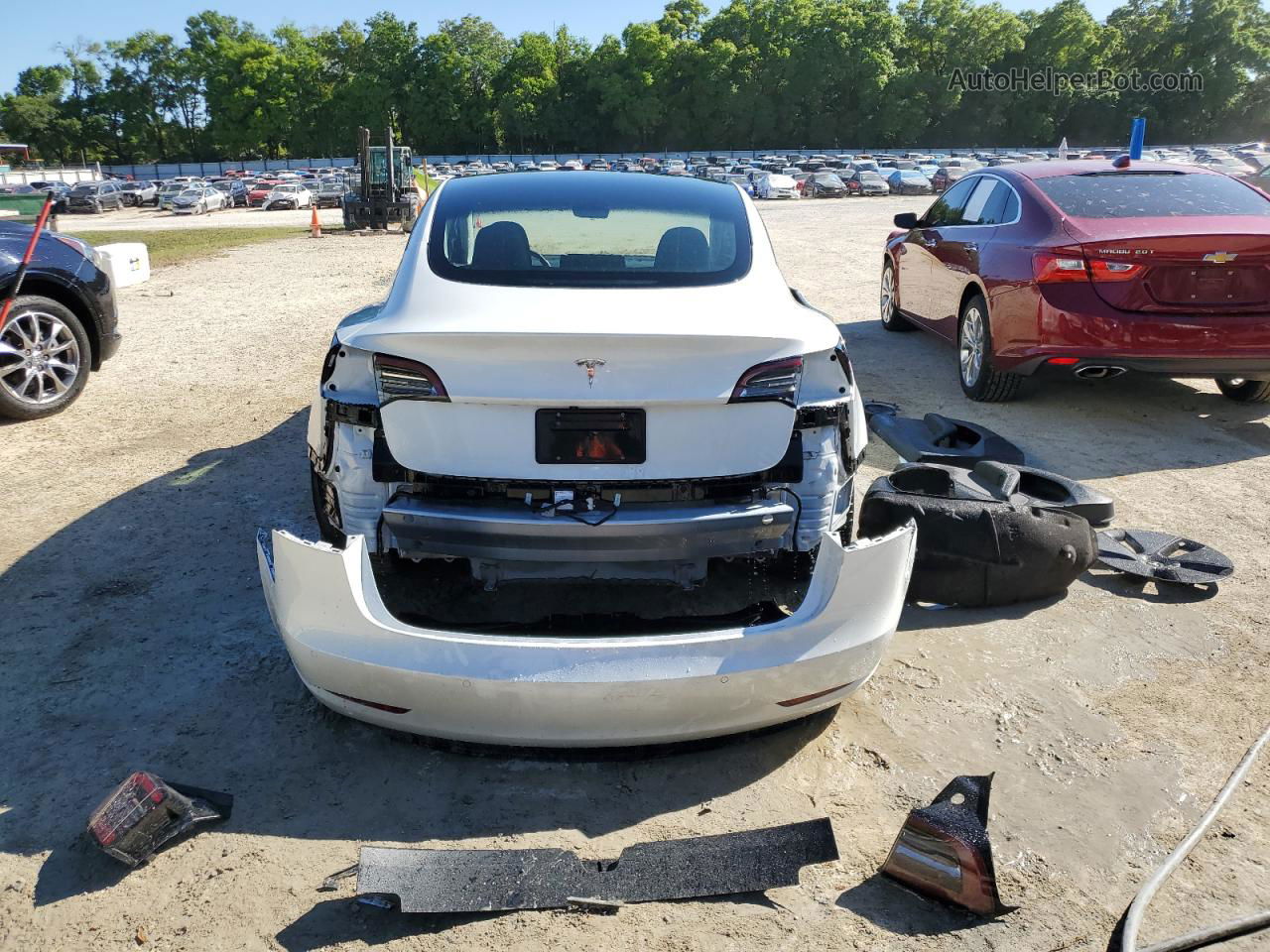 2021 Tesla Model 3  White vin: 5YJ3E1EA3MF854848