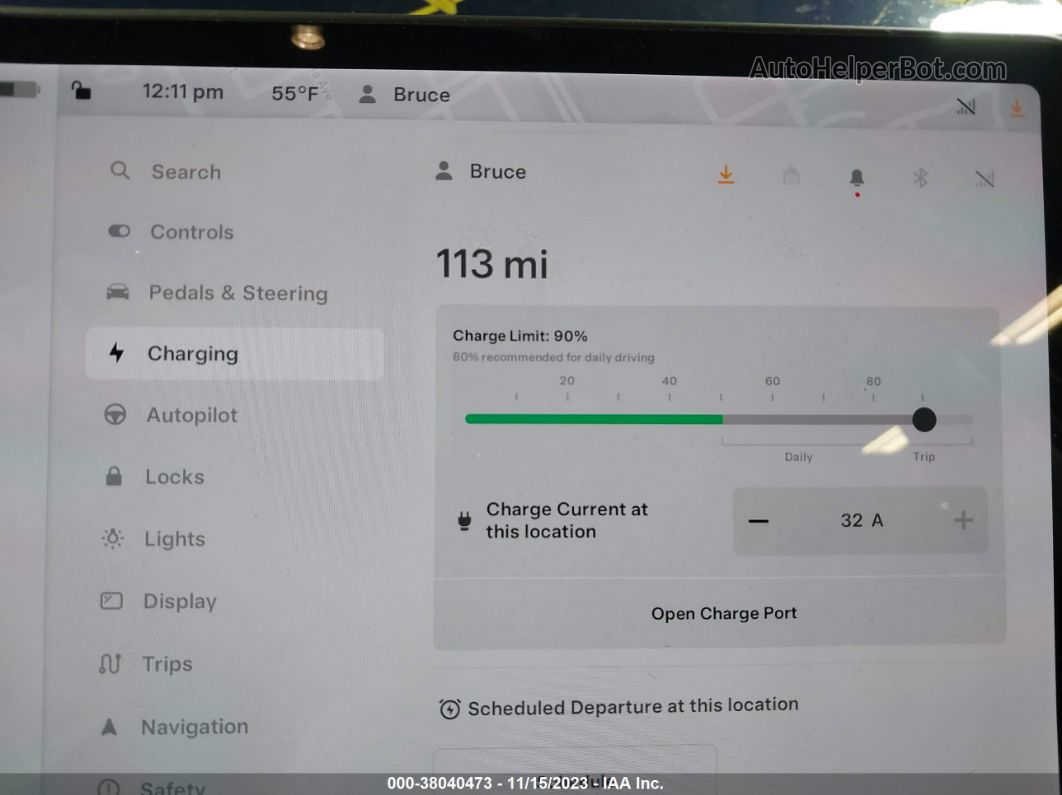 2021 Tesla Model 3 Standard Range Plus Синий vin: 5YJ3E1EA3MF857748