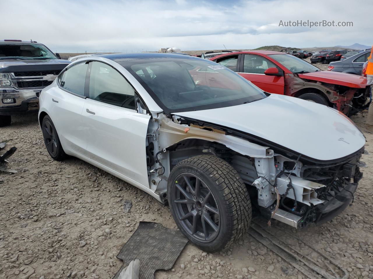 2021 Tesla Model 3  White vin: 5YJ3E1EA3MF871715